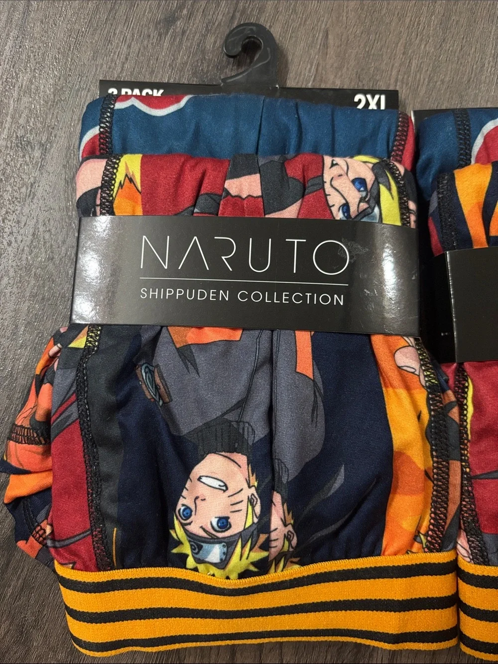 Naruto Shippuden Men's Boxer Briefs 2 packs- 4 Total pair!  Size 2XL! BRAND NEW!